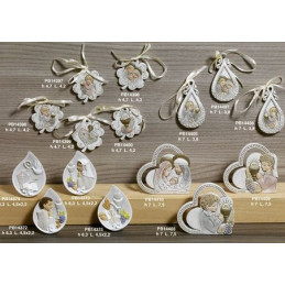 Decorazione gesso /resina  comunione bianca6pz