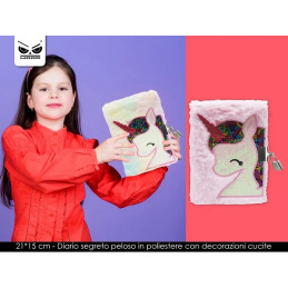 Diario segreto pelouche unicorno paillettes