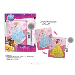 Diario segreto Principesse + penna paillettes