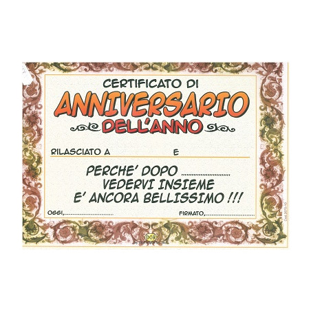 Diploma Gadgets Anniversario