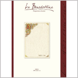 Diplomi in pergamena A4 Cornice angolo fiori 12fg