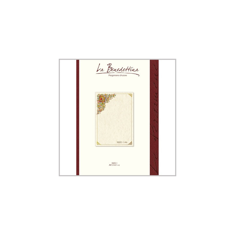 Diplomi in pergamena A4 Cornice angolo fiori 12fg