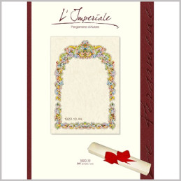 Diplomi in pergamena A4 Floreale 12fg