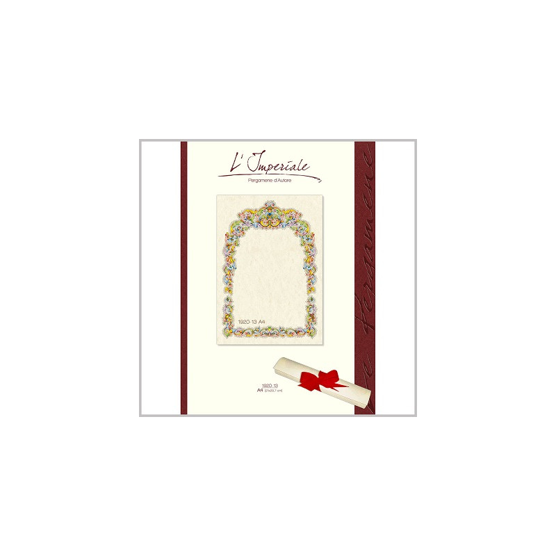 Diplomi in pergamena A4 Floreale 12fg