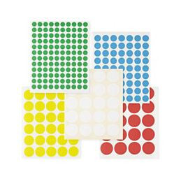 Etichette in busta BOLLINI ADESIVI giallo fluo DM.27MM. 200 etichette in totale