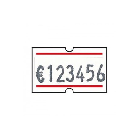Etichette per prezzatrici 21X12 bianco riga rossa (solo a scatola da 49pz)