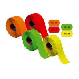 Etichette per prezzatrici 26x16 rett. fluo verde