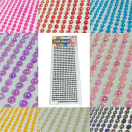 Etichette perline multicolor