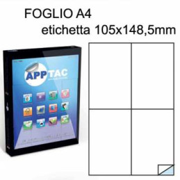 Etichette su A4 105x148 100fg 4 etichette a foglio