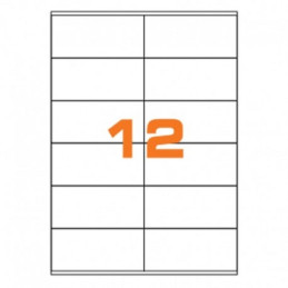 Etichette su A4 105x48 100fg 12 etichette a foglio