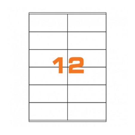 Etichette su A4 105x48 100fg 12 etichette a foglio