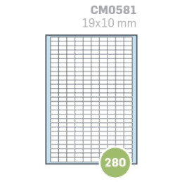 Etichette su A4 19x10 100fg 280 etichette a foglio