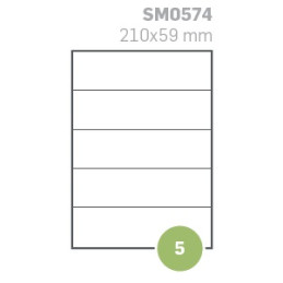 Etichette su a4 210x59 100fg 5 etichette a foglio