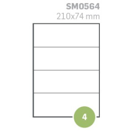Etichette su a4 210x74 100fg 4 etichette a foglio