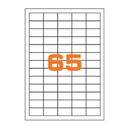 Etichette su A4 38X21,2 100fg 65 etichette a foglio