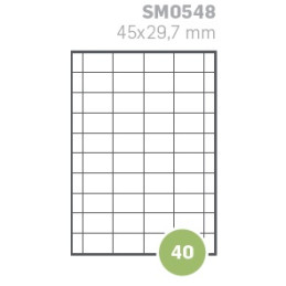 Etichette su A4 45x29,7 100fg 40 etichette a foglio