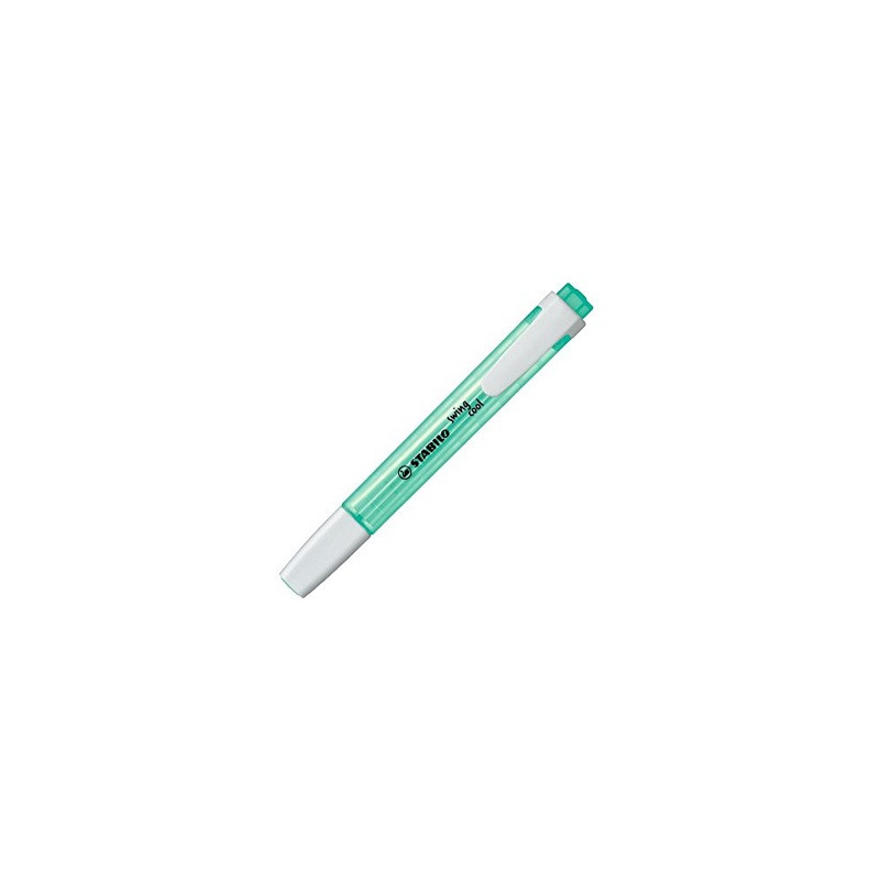 Evidenziatore a penna Stabilo Swing Cool con clip tecnologia anti dry-out col. Fluo Turchese
