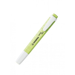 Evidenziatore a penna Stabilo Swing Cool con clip tecnologia anti dry-out col. pastello Verde Pastello