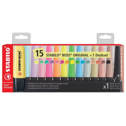 Evidenziatori Stabilo Boss 15 colori assortiti