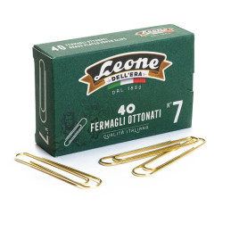 Fermagli n.7 ottonati giganti 75mm 40pz