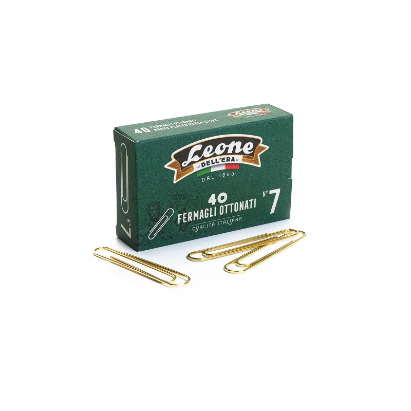 Fermagli n.7 ottonati giganti 75mm 40pz