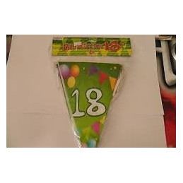 Festone Buon compleanno Bandierine 18 ANNI 18mt 6mt