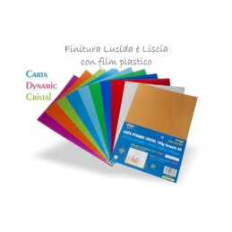 Fogli di carta dynamic cristal 20x30 colori assort. 10pz