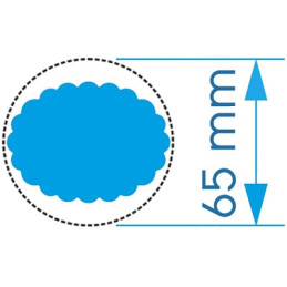 Fustella Maxi 65mm ellisse smerlato