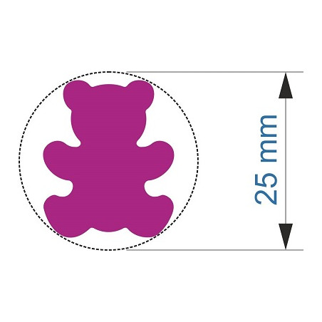 Fustella media 25mm orso x EVA FOAM