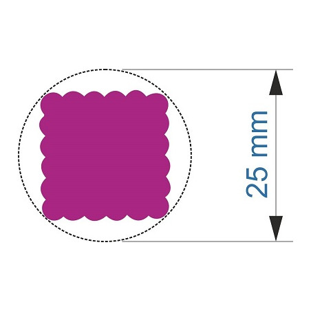 Fustella media 25mm quadrato x EVA FOAM