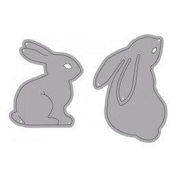 Fustella sottile CONIGLI 2 SOGG. Utilizzabili con ROSA80 - VIOLA80.