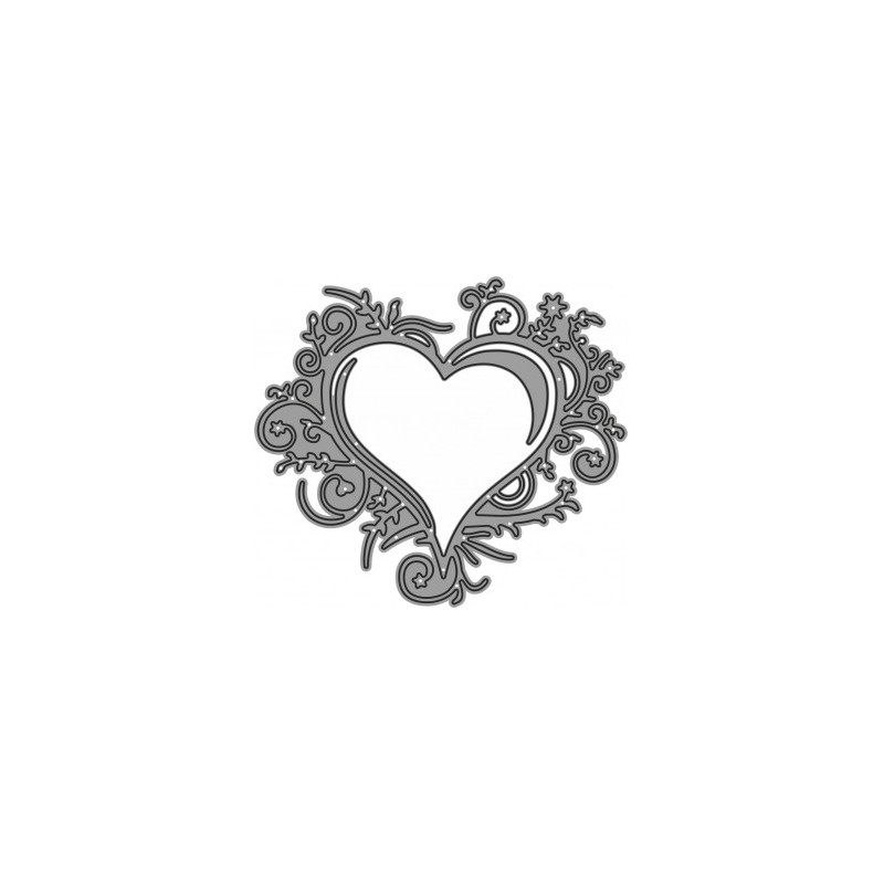 Fustella sottile CUORE 100x88mm. Utilizzabili con macchine oltre a 80mm. Isabella WILER ISA4.