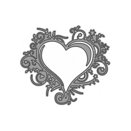Fustella sottile CUORE 100x88mm. Utilizzabili con macchine oltre a 80mm. Isabella WILER ISA4.