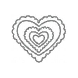 fustella sottile CUORI 79x69mm 5 SOGG. Utilizzabili con ROSA80 - VIOLA80.