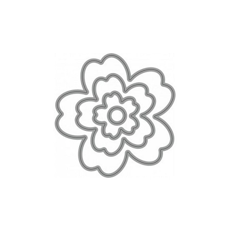 Fustella sottile FIORI 68x70mm. 4 SOGG. Utilizzabili con ROSA80 - VIOLA80.