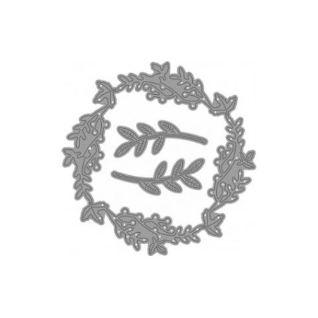 Fustella sottile GHIRLANDA 3 sogg. 90x90mm. Utilizzabili con macchine oltre 80mm. Isabella WILER ISA4