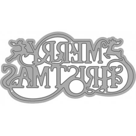 Fustella sottile MERRY CHRISTMAS. Utilizzabili con ROSA80 -VIOLA80.