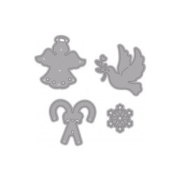 Fustella sottile NATALE 4 SOGG. Utilizzabili con ROSA80 - VIOLA80.