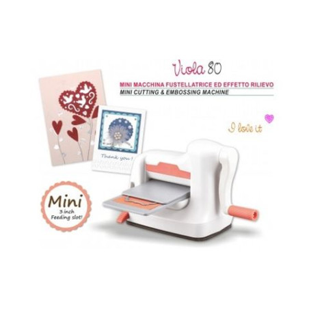 Fustellatrice Viola per taglio ed effetto rilievo1 base1 piano di taglio1 piano per effetto rilievo1 materassino in siliconeMisu