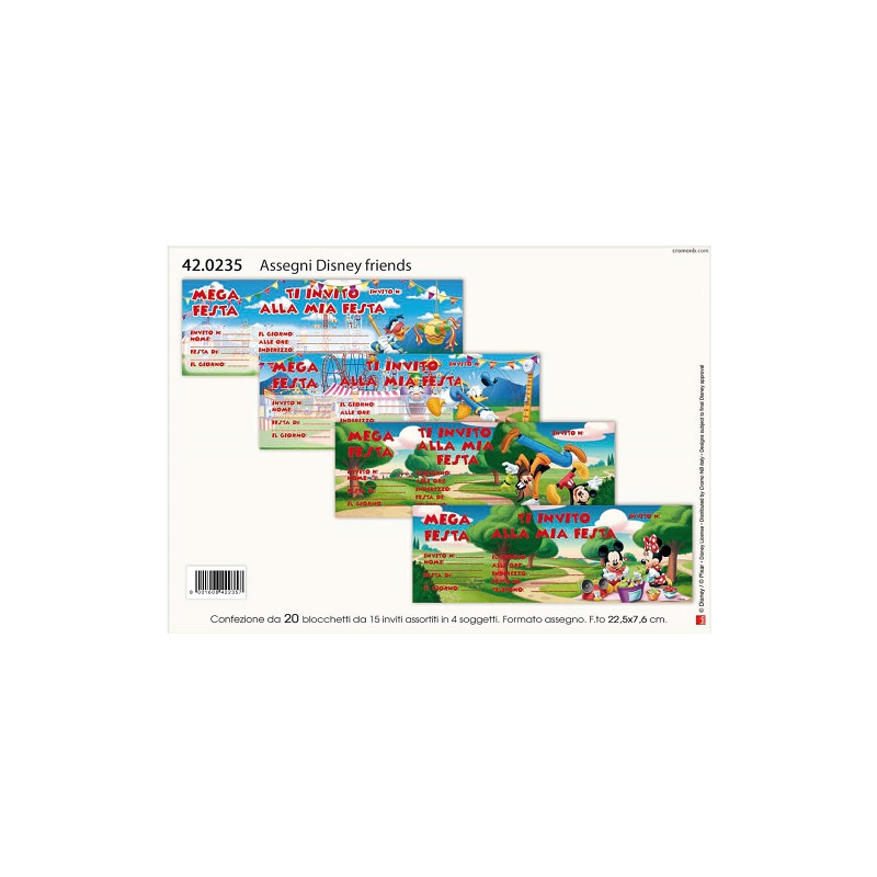 Inviti Donald Duck 15pz