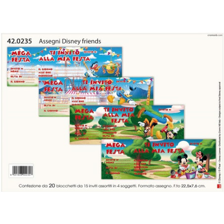 Inviti Donald Duck 15pz