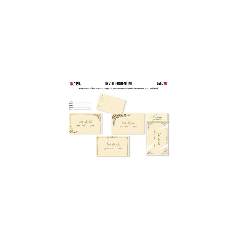 Inviti FIORENTINI 6pz