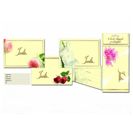 Inviti Flora Eleganti conf.6 pz