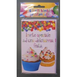 Inviti per festa bambini 9 X 14 - 6pz