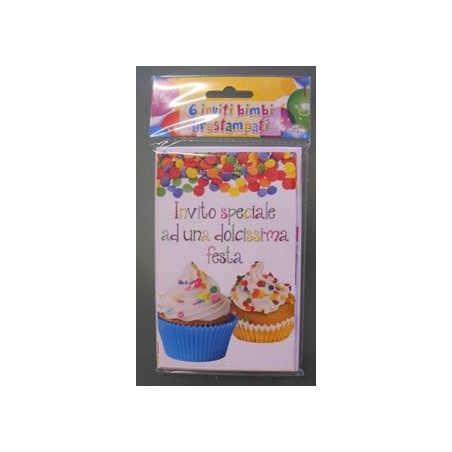 Inviti per festa bambini 9 X 14 - 6pz
