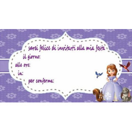 Inviti Principessa Sofia 30pz