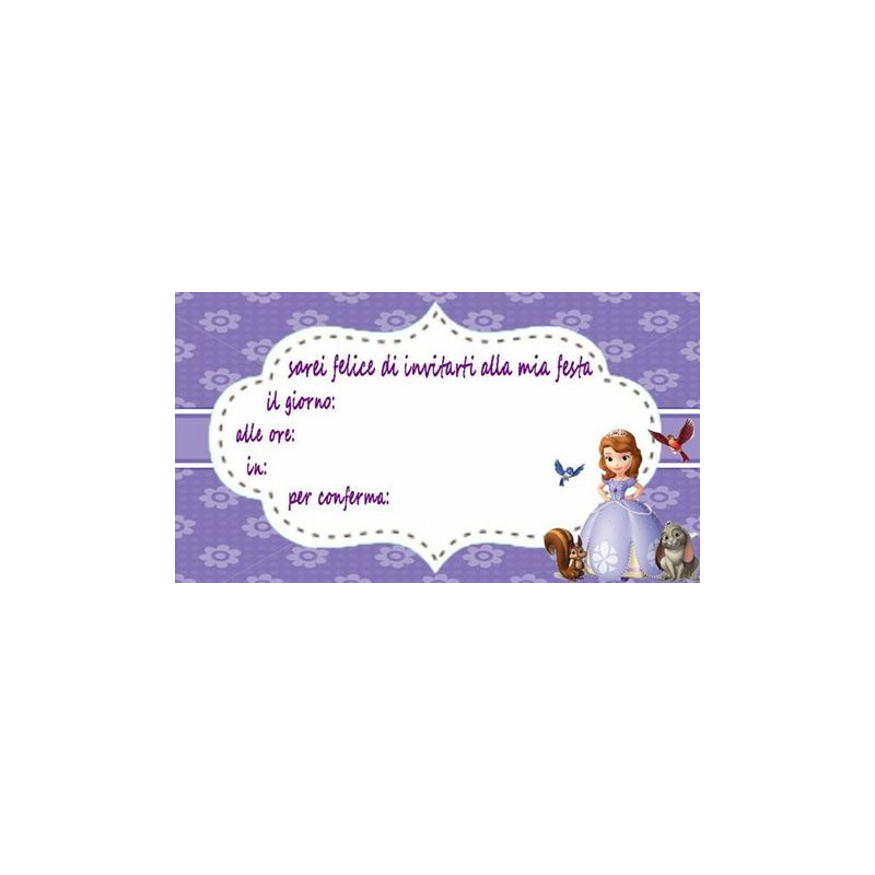 Inviti Principessa Sofia 30pz