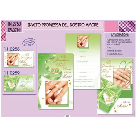 Inviti promessa matrimonio 10pz