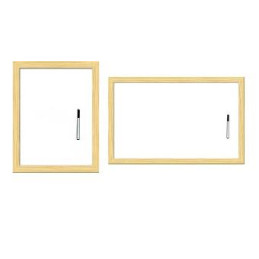 Lavagna bianca 60x40 cornice legno