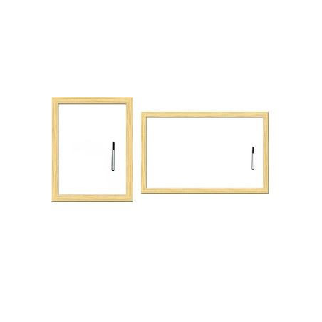 Lavagna bianca 60x40 cornice legno